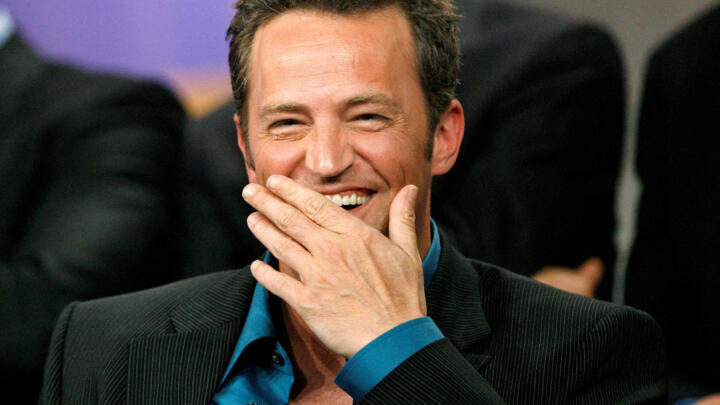 Cast member Matthew Perry smiles at the panel for the NBC television series "Studio 60 on the Sunset Strip" at the Television Critics Association summer 2006 media tour in Pasadena, California on July 21, 2006.