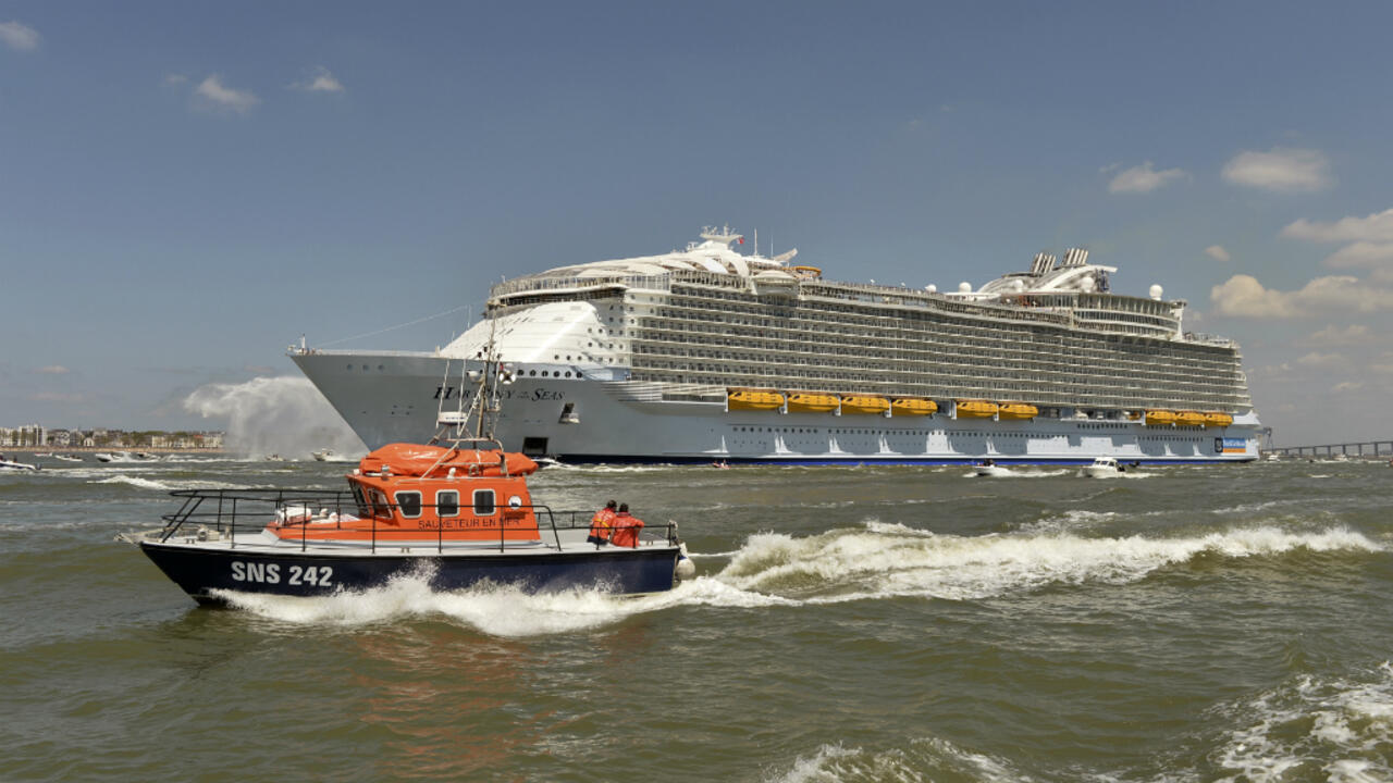 World S Newest Largest Cruise Ship Leaves French Port City