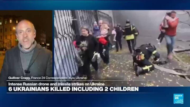 Russian drones and missiles kill 6 in Ukraine, including a mother and her young daughters