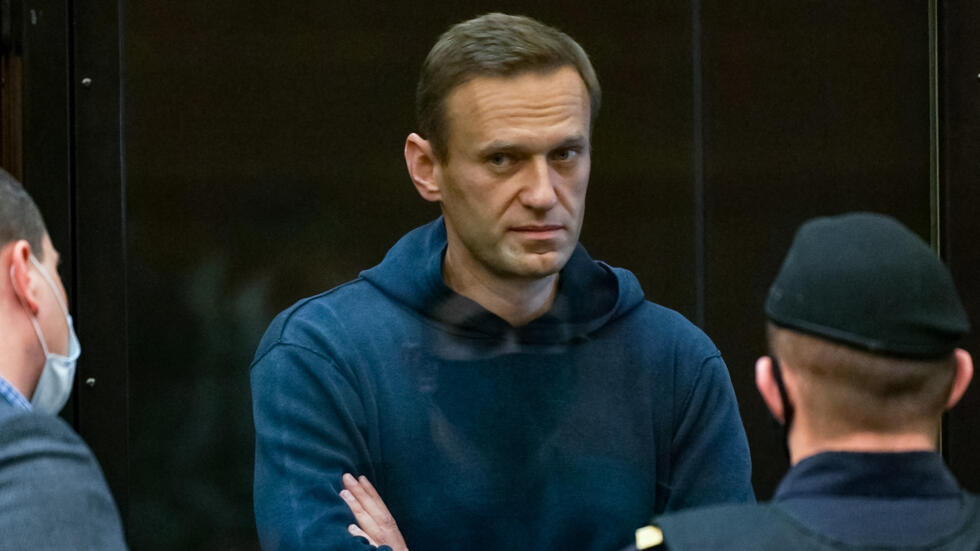 Alexeï Navalny, lors d'une audience au tribunal à Moscou, le 2 février 2021.