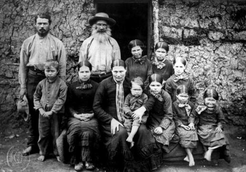 Une famille de fermiers boers en 1886.