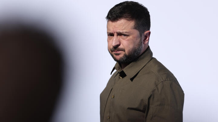 Ukraine's President Volodymyr Zelensky arrives to attend the European Political Community summit in Spain on October 5, 2023.