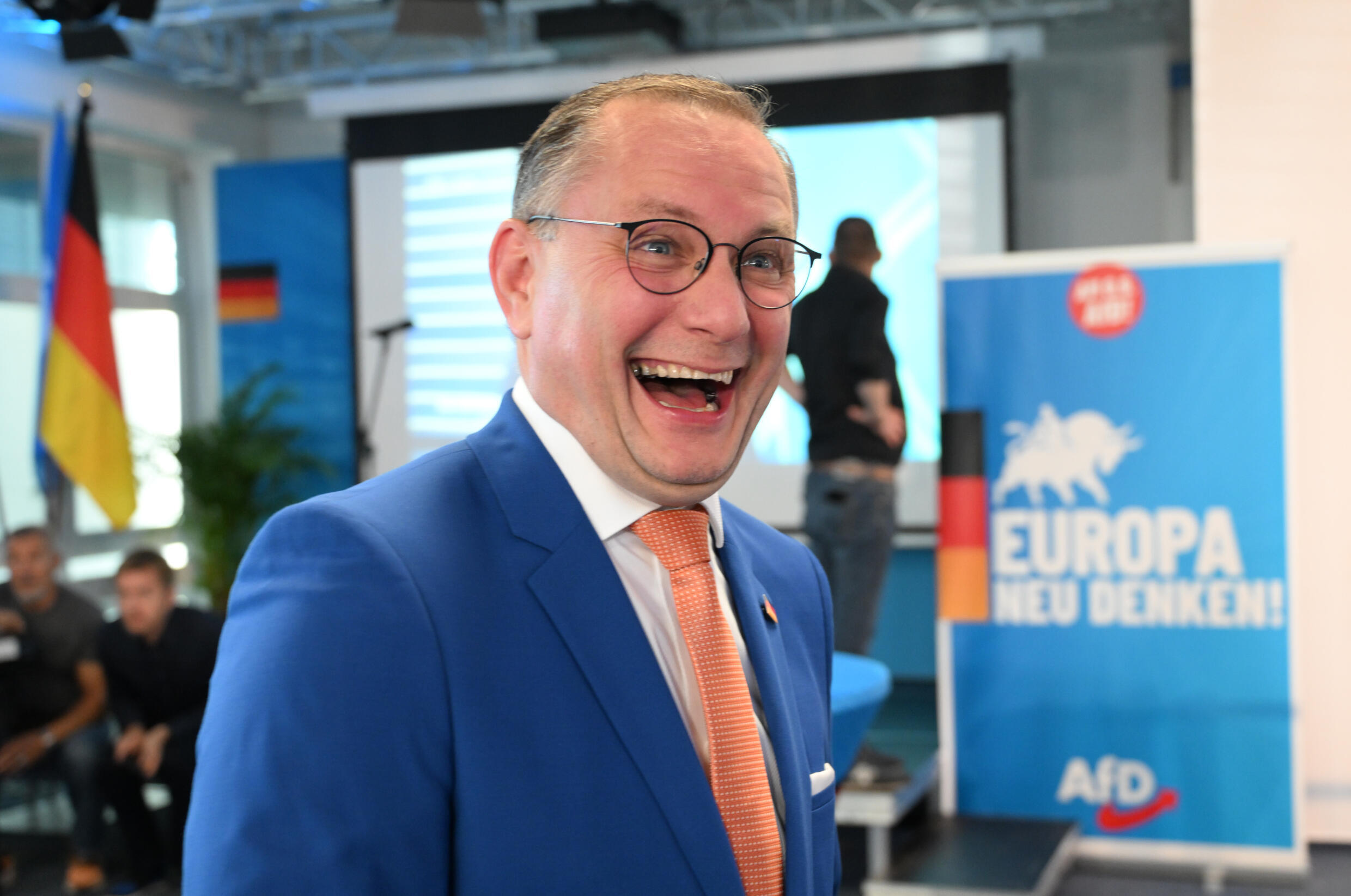 Le co-président du parti d'extrême droite allemand AfD  Tino Chrupalla, le 9 juin 2024 à Berlin