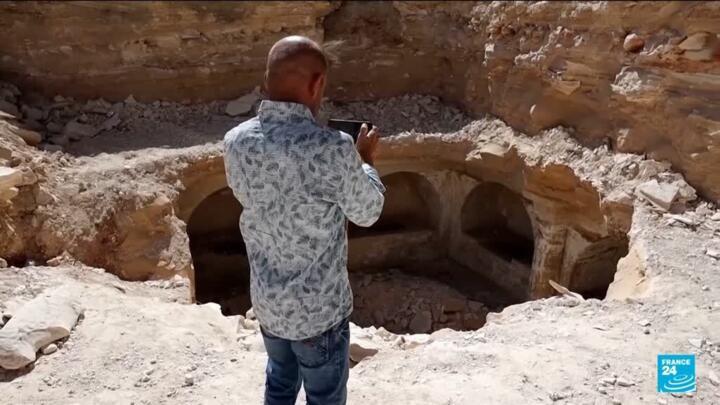 In Syria, an ancient tomb complex is found beneath the rubble
