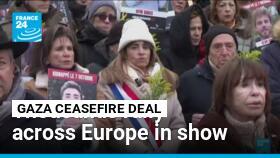 Thousands rally across Europe in support of Gaza ceasefire deal