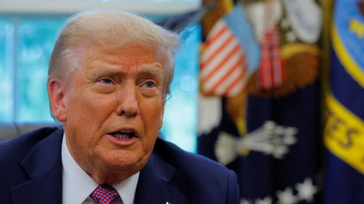 US President Donald Trump speaks with the media at the White House in Washington, DC, September 5, 2025. 