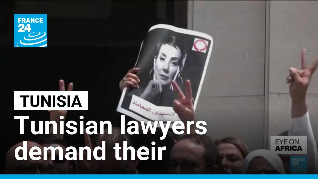 Tunisian lawyers strike and demand their colleague Sonia Dahmani #39 s