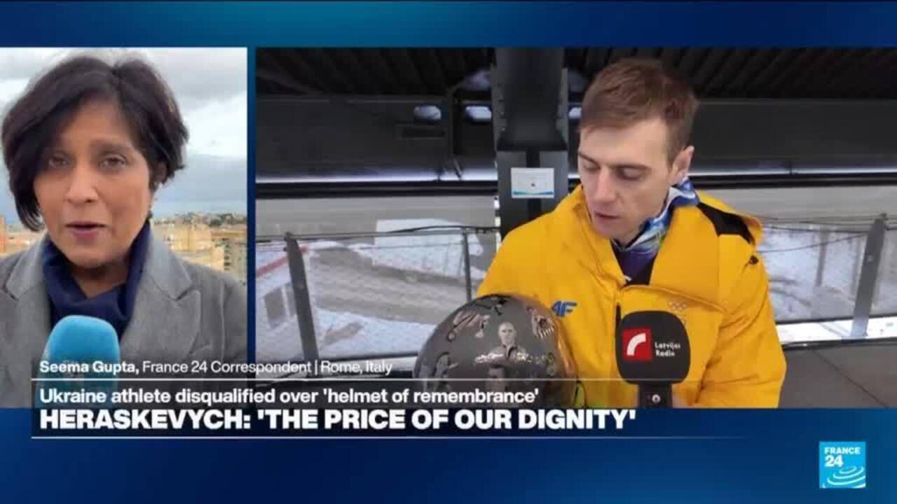 Milano-Cortina: Controversy erupts over Ukrainian athlete’s helmet