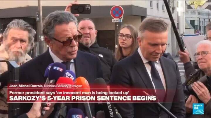 Parole requested for former president Nicolas Sarkozy as prison sentence starts