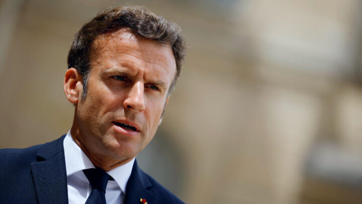 French President Emmanuel Macron at the Élysée Palace in Paris, on June 7, 2022.