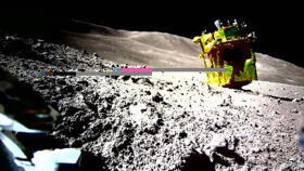 This handout photo released on January 25, 2024 shows an image of the lunar surface.