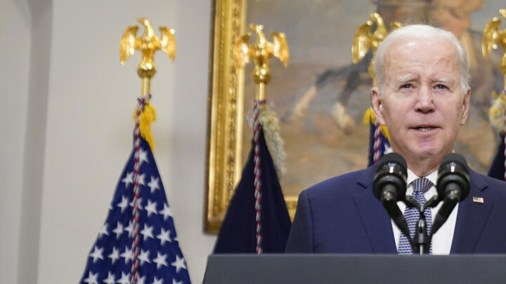 US President Joe Biden speaks about the country's banking system at the White House in Washington on March 13, 2023.