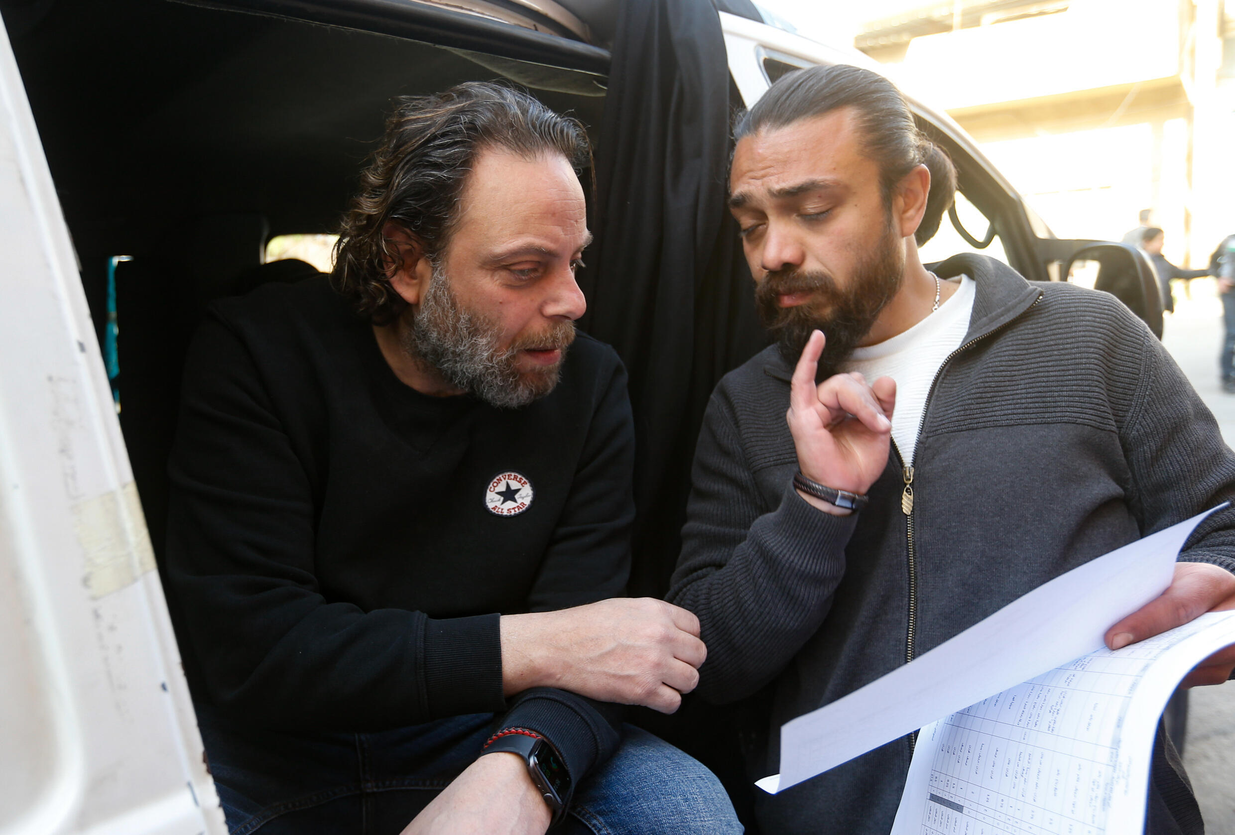 المُخرج السوري سيف السبيعي خلال تصوير مسلسل