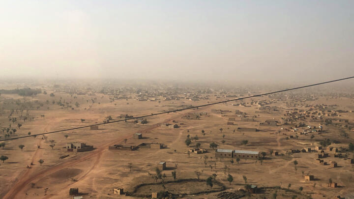 An aerial view of Djibo town in northern Burkina Faso