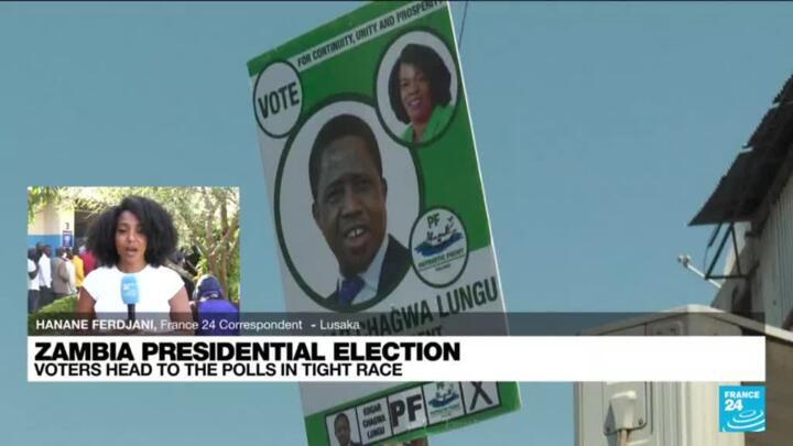 Zambians vote in presidential election seen as too close to call