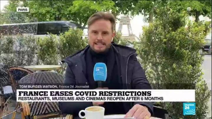 France savours new freedoms as cafes reopen